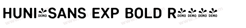 Huni_Sans Exp Bold R字体转换